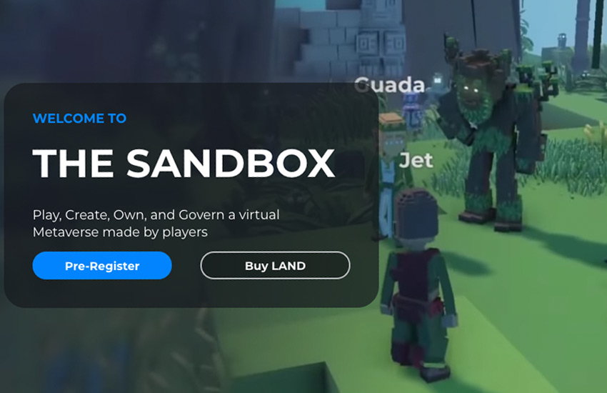 Buy land in the metaverse - The SANDBOX - Buy land - Pre-Register - NFT gaming